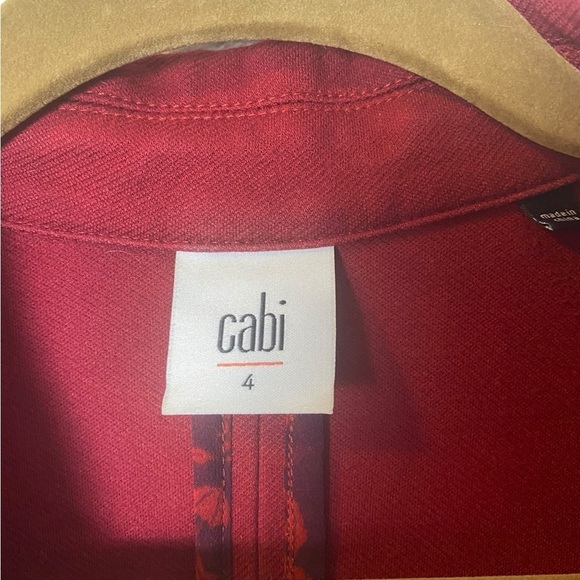 CAbi Rhubarb Red Outing Jacket Blazer Style 3175 Women’s Size 4 - Picture 6 of 8